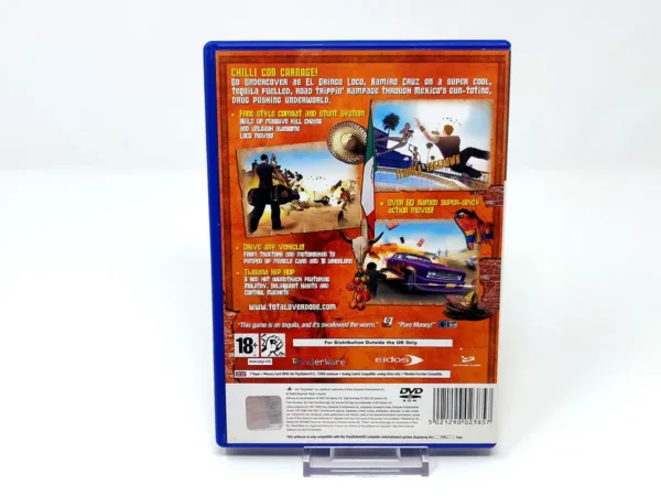 Parte trasera de Total Overdose (UK) para PlayStation 2, edición PAL UK