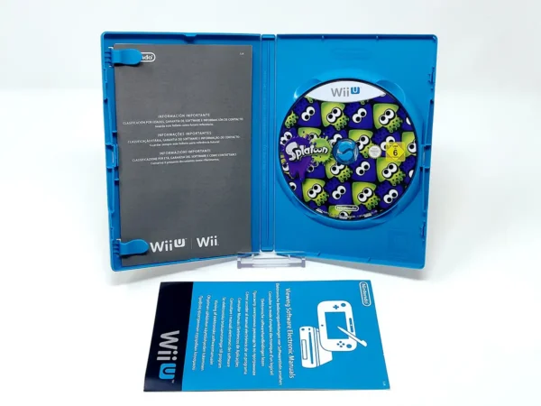 Interior del juego Splatoon (ESP) para Nintendo Wii U con disco y manual