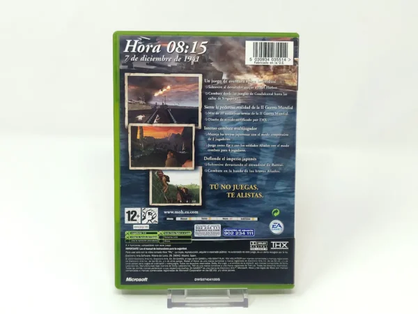 Parte trasera de Medal of Honor: Rising Sun (ESP) para XBOX, edición PAL España