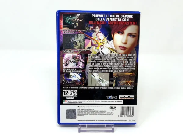 Parte trasera de Bujingai: Swordmaster (ITA) para PlayStation 2, edición PAL Italia