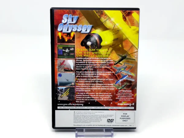 Parte trasera de Sky Odyssey (FRA) (Promo) para PlayStation 2, edición PAL Francia