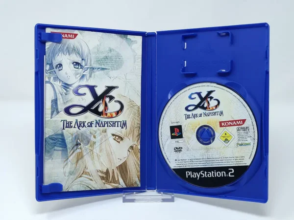 Interior del juego Ys: The Ark of Napishtim (ESP) para PlayStation 2 con disco y manual
