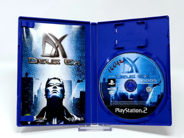 Interior del juego Deus Ex (ESP) (Rebajado) para PlayStation 2 con disco y manual