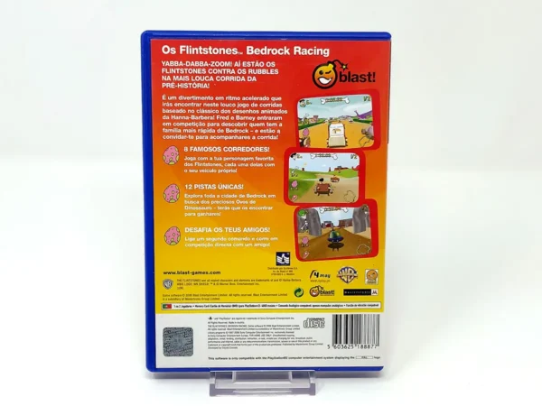 Parte trasera de Os Flintstones: Bedrock Racing (POR) para PlayStation 2, edición PAL Portugal