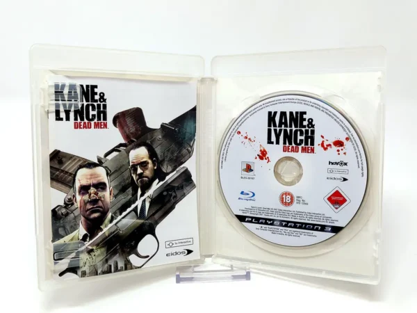Interior del juego Kane & Lynch: Dead Men (ESP) para PlayStation 3 con disco y manual