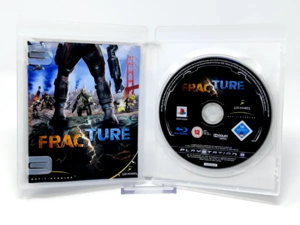 Interior del juego Fracture (ESP) para PlayStation 3 con disco y manual