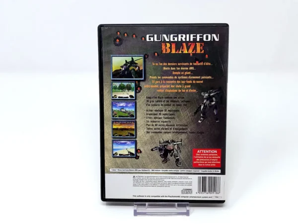 Parte trasera de Gungriffon Blaze (FRA) para PlayStation 2, edición PAL España