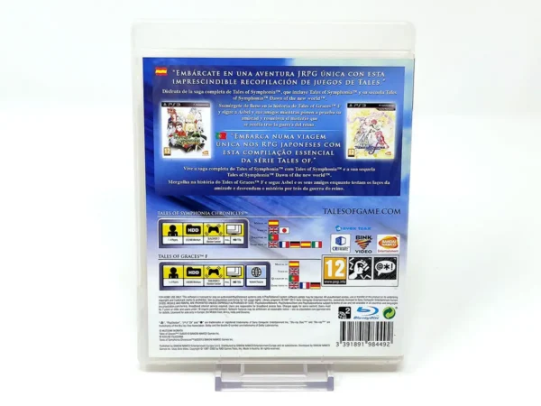 Parte trasera de Tales of Symphonia Chronicles + Tales of Graces f (ESP) para PlayStation 3, edición PAL España