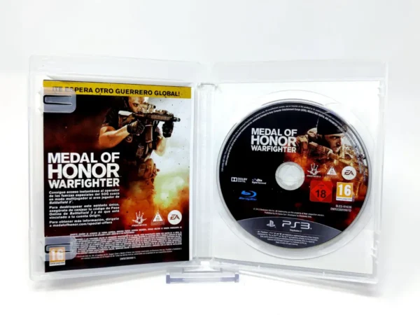 Interior del juego Medal of Honor: Warfighter (ESP) para PlayStation 3 con disco y manual