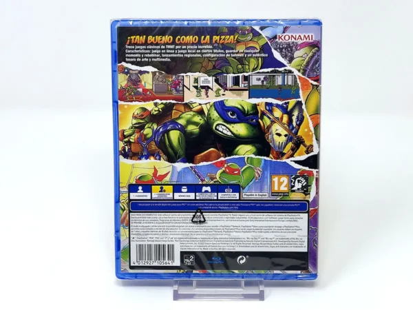 Parte trasera de Teenage Mutant Ninja Turtles - The Cowabunga Collection (ESP) (Precintado) para PlayStation 4, edición PAL España