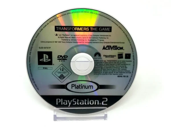 Transformers: The Game (ALE) (Platinum) (Disco) para PlayStation 2, edición PAL Alemania, de segunda mano