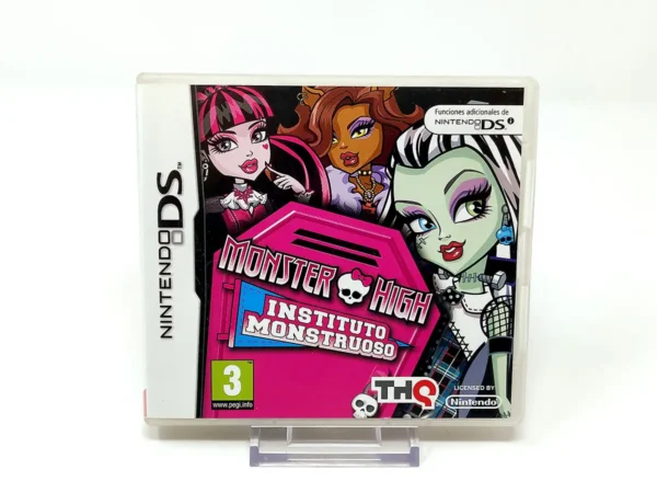 Portada de Monster High: Instituto Monstruoso (ESP) para Nintendo DS, edición PAL España, de segunda mano