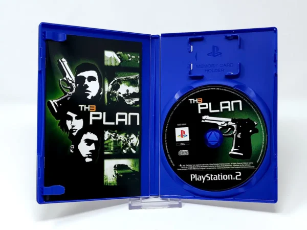 Interior del juego Th3 Plan (ESP) para PlayStation 2 con disco y manual