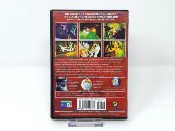 Parte trasera de Dragon's Lair: Edición 20º Aniversario (ESP) para PC