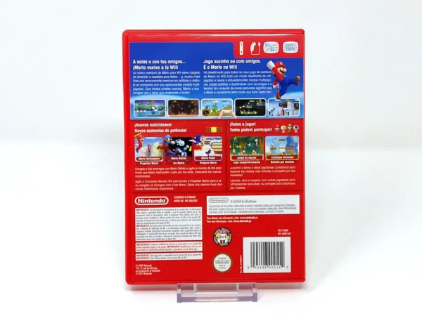 Parte trasera de New Super Mario Bros. Wii (ESP) para Nintendo Wii, edición PAL España