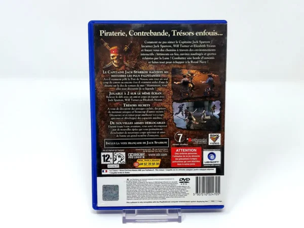 Parte trasera de Pirates des Caraïbes: La Légende de Jack Sparrow (FRA) (Rebajado) para PlayStation 2, edición PAL Francia