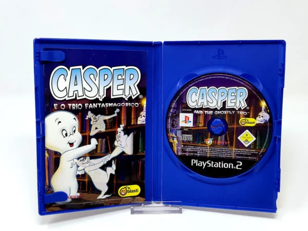 Interior del juego Casper e o Trio Fantasmagórico (POR) para PlayStation 2 con disco y manual