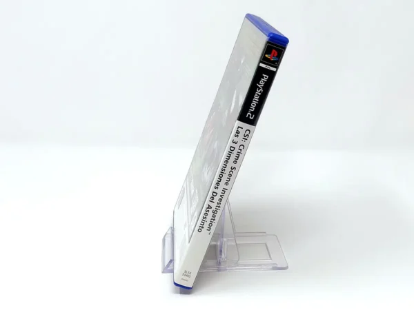 Lateral de la caja de CSI: Las 3 Dimensiones del Asesinato (ESP) para PlayStation 2