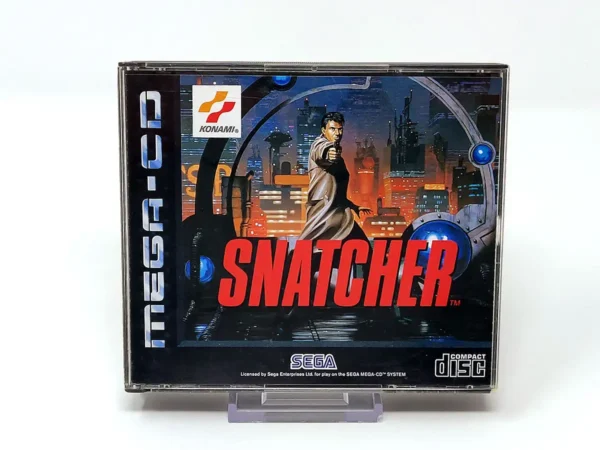 Portada de Snatcher (UK) para Sega Mega Drive, edición PAL UK, de segunda mano