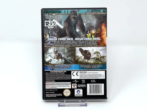 Parte trasera de Peter Jackson's King Kong: The Official Game of the Movie (ESP) para Nintendo GameCube, edición PAL España