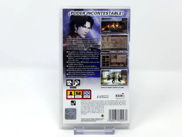 Parte trasera de Dynasty Warriors Vol. 2 (ESP) para PSP, edición PAL España