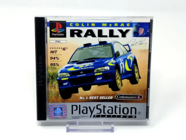 Portada de Colin McRae Rally (UK) (Platinum) para PlayStation 1, edición PAL UK, de segunda mano
