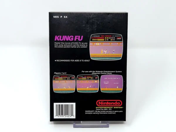 Parte trasera de Kung Fu (USA) (Cartucho + Caja repro) para NES