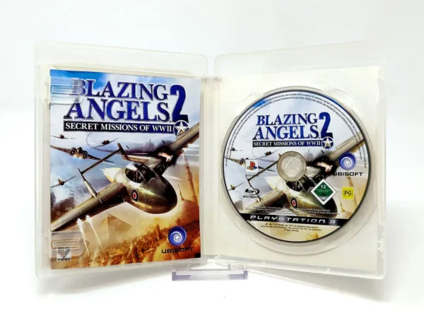 Interior del juego Blazing Angels 2: Secret Missions of WWII (ESP) para PlayStation 3 con disco y manual