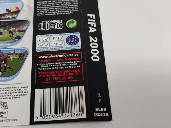 FIFA 2000 (ESP) (Carátula) para PlayStation 1, de segunda mano