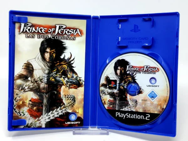 Interior del juego Prince of Persia: Las Dos Coronas (ESP) para PlayStation 2 con disco y manual