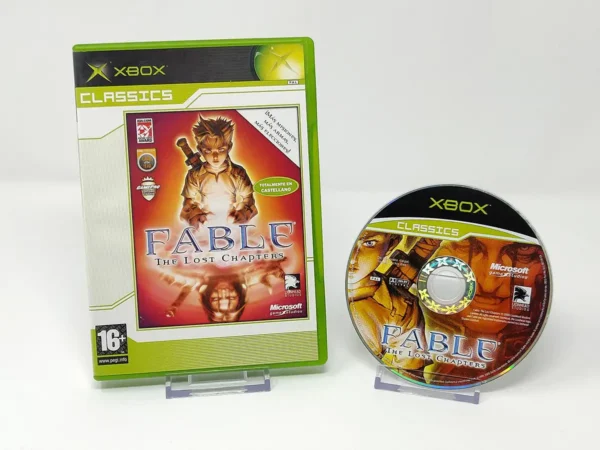 Interior del juego Fable: The Lost Chapters (ESP) (Classics) (Rebajado) para XBOX con disco y manual