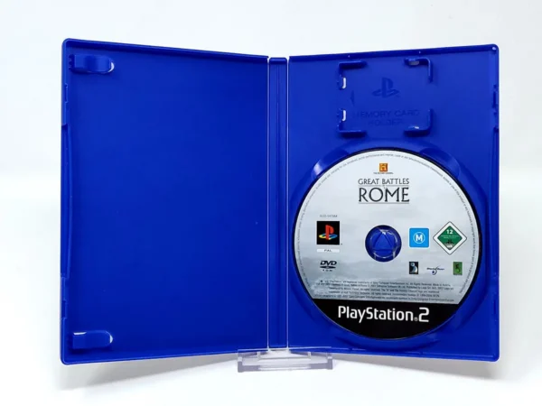 Interior del juego The History Channel: Great Battles of Rome (FRA) (Rebajado) para PlayStation 2 con disco y manual