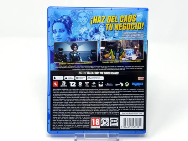 Parte trasera de New Tales from the Borderlands (Edición Deluxe) (ESP) para PlayStation 5, edición PAL España