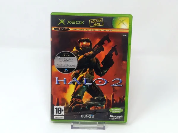 Portada de Halo 2 (ESP) para XBOX, edición PAL España, de segunda mano