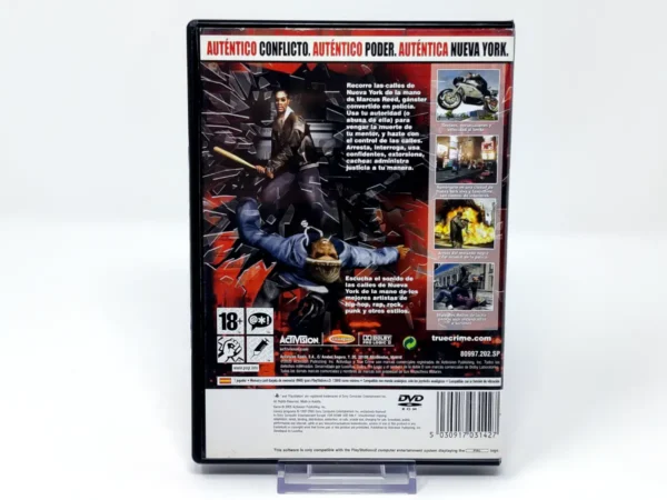 Parte trasera de True Crime: New York City (ESP) (Rebajado) para PlayStation 2, edición PAL España