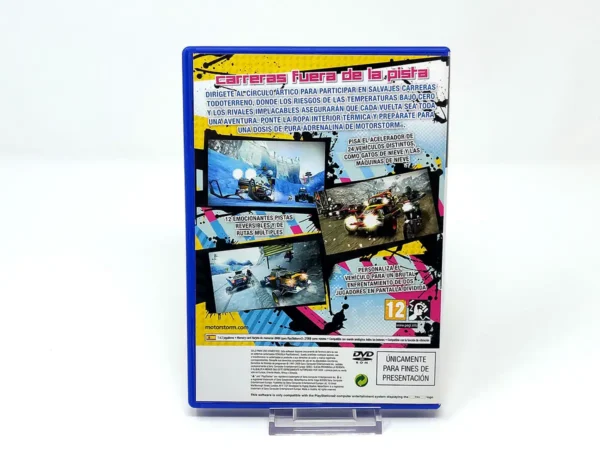 Parte trasera de MotorStorm: Arctic Edge (ESP) (Promo) para PlayStation 2, edición PAL España