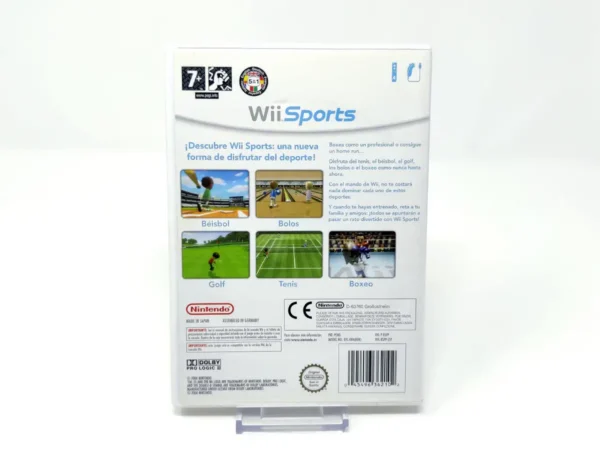 Parte trasera de Wii Sports (ESP) para Nintendo Wii, edición PAL España