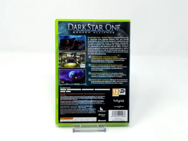 Parte trasera de DarkStar One: Broken Alliance (ESP) para XBOX 360, edición PAL España
