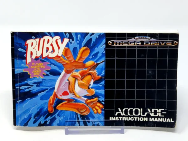 Lateral de la caja de Bubsy in: Claws Encounters of the Furred Kind (ESP) para Sega Mega Drive