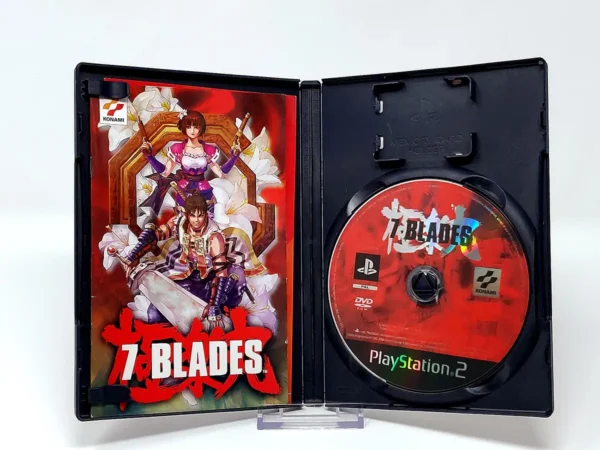 Interior del juego 7 Blades (ESP) (v1) para PlayStation 2 con disco y manual