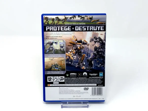 Parte trasera de Transformers: The Game (ESP) (Rebajado) para PlayStation 2, edición PAL España