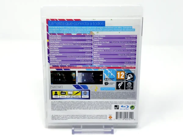 Parte trasera de SingStar MegaHits (ESP) (v2) para PlayStation 3, edición PAL España