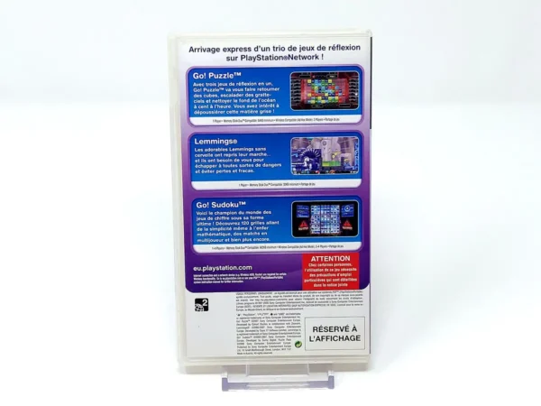 Parte trasera de PlayStation Network Collection: Puzzle Pack (FRA) (Promo) para PSP, edición PAL Francia