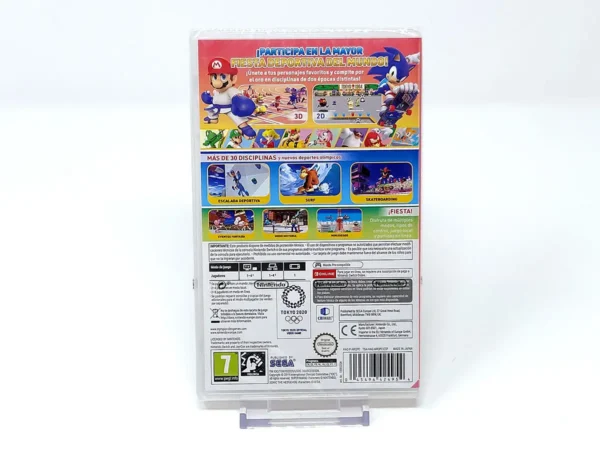 Parte trasera de Mario & Sonic en los Juegos Olímpicos: Tokio 2020 (ESP) (Precintado) para Nintendo Switch, edición PAL España