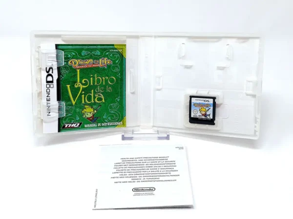 Interior del juego Drawn to Life: Reinventa tu Mundo (ESP) para Nintendo DS con disco y manual