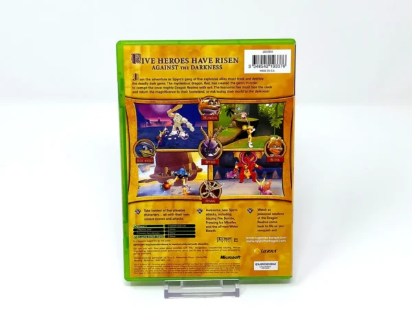 Parte trasera de Spyro: A Hero's Tail (UK) para XBOX, edición PAL España