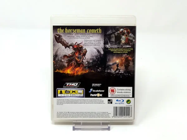 Parte trasera de Darksiders (UK) para PlayStation 3, edición PAL UK