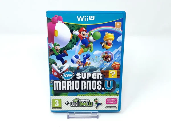 Portada de New Super Mario Bros. U + New Super Luigi U (ESP) para Nintendo Wii U, edición PAL España, de segunda mano