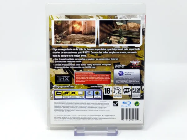 Parte trasera de SOCOM: Confrontation (ESP) para PlayStation 3, edición PAL España