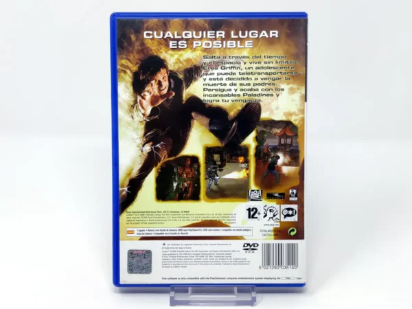 Parte trasera de Jumper: Griffin's Story (ESP) para PlayStation 2, edición PAL España